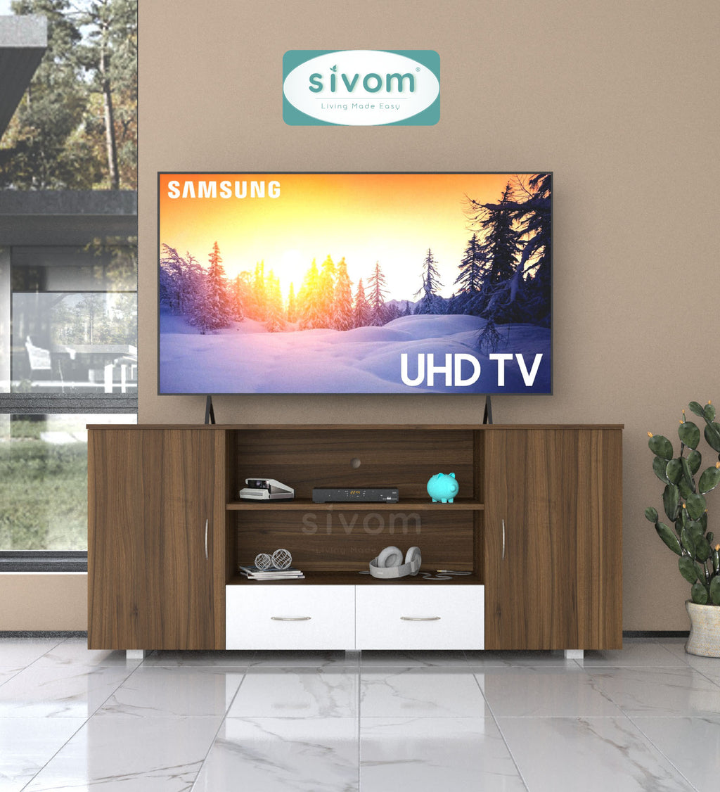 Sivom furniture SIVOM GALVEN Multipurpose TV Unit fits upto 43 inch with Storage Engineered Wood TV Entertainment Unit for Modern Homes | Elegant Design & Premium Finish (Copy) (Copy) (Copy)