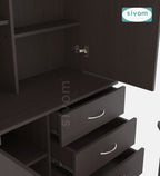 Sivom SIVOM Gilly Dressing Table with Stool Engineered Wood Dressing Table for Modern Homes | Elegant Design & Premium Finish