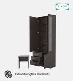 Sivom SIVOM Gilly Dressing Table with Stool Engineered Wood Dressing Table for Modern Homes | Elegant Design & Premium Finish