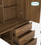 Sivom SIVOM Gilly Dressing Table with Stool Engineered Wood Dressing Table for Modern Homes | Elegant Design & Premium Finish