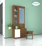 Sivom SIVOM Gilly Dressing Table with Stool Engineered Wood Dressing Table for Modern Homes | Elegant Design & Premium Finish