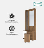 Sivom SIVOM Gilly Dressing Table with Stool Engineered Wood Dressing Table for Modern Homes | Elegant Design & Premium Finish