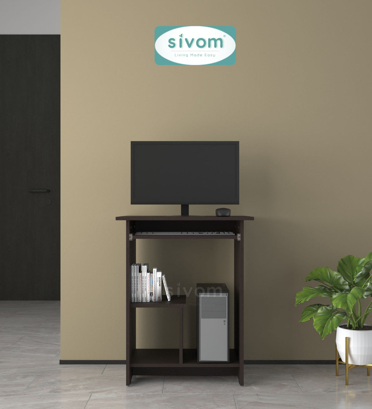 SIVOM Globo Study/Home Office Engineered Wood Computer Desk for Modern Homes | Elegant Design & Premium Finish