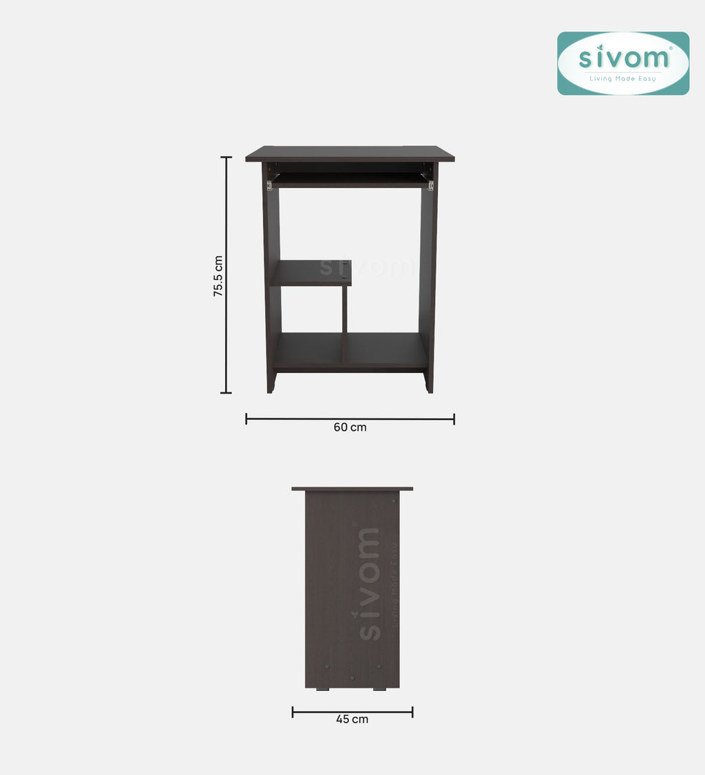 SIVOM Globo Study/Home Office Engineered Wood Computer Desk for Modern Homes | Elegant Design & Premium Finish