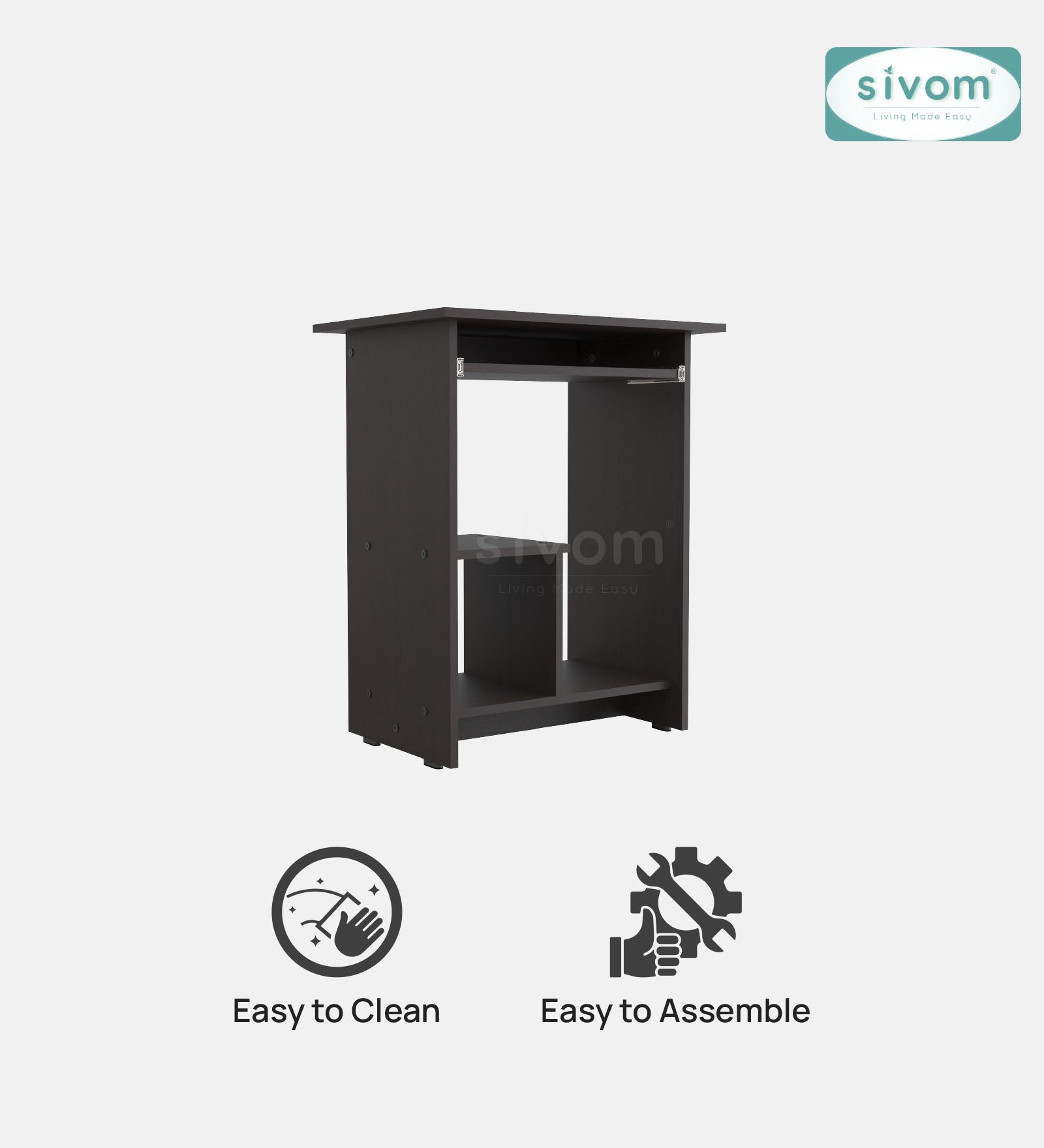 SIVOM Globo Study/Home Office Engineered Wood Computer Desk for Modern Homes | Elegant Design & Premium Finish