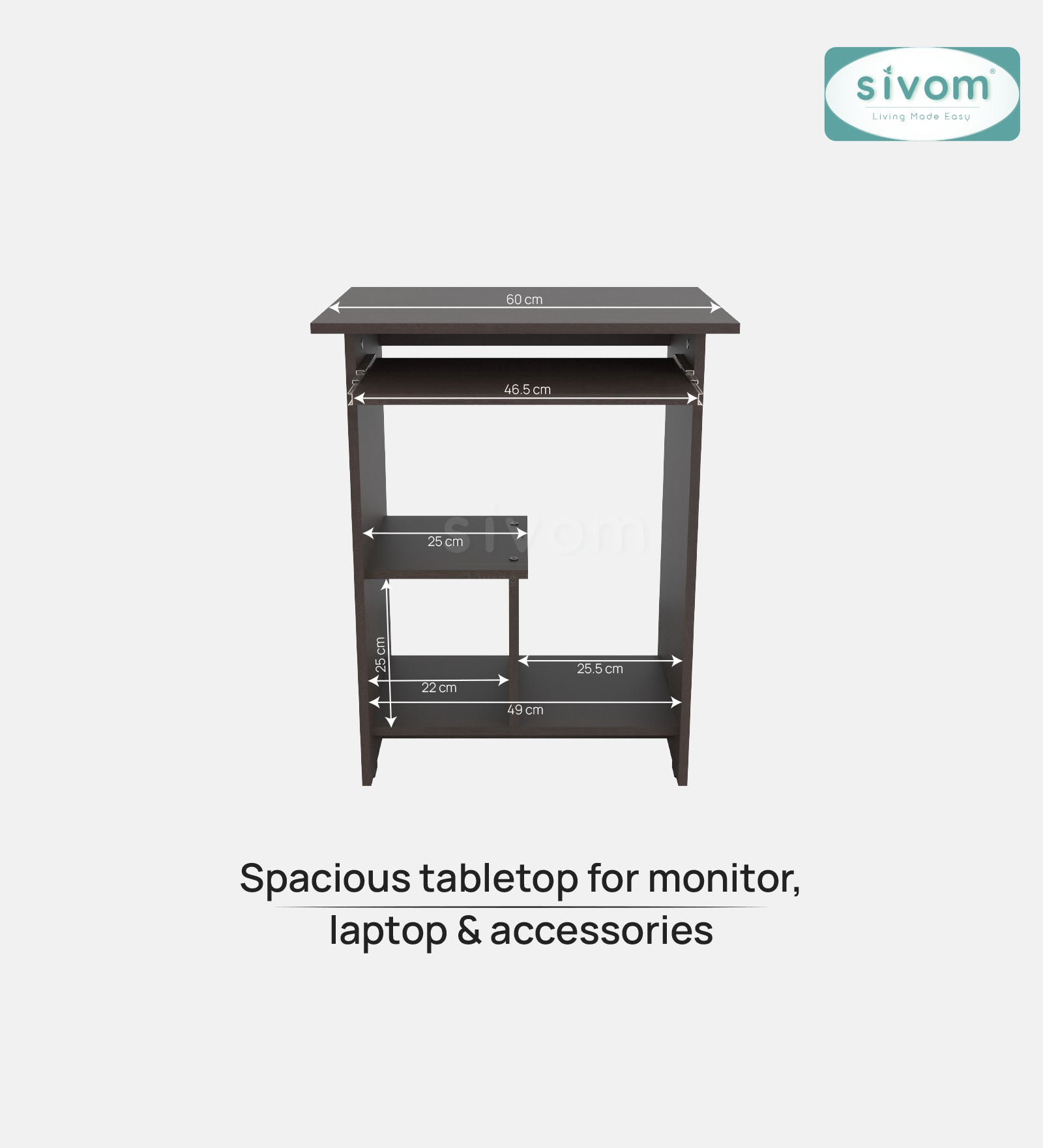 SIVOM Globo Study/Home Office Engineered Wood Computer Desk for Modern Homes | Elegant Design & Premium Finish