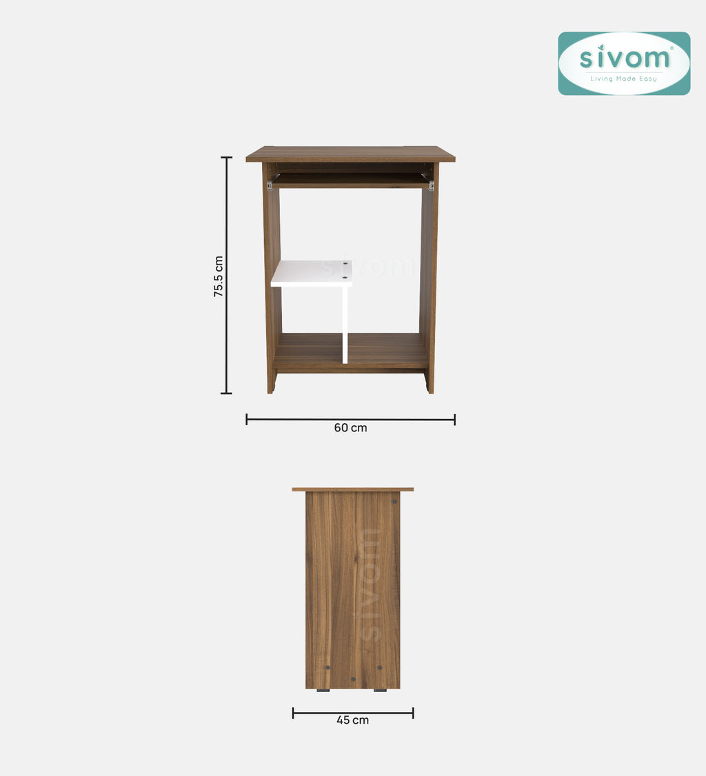 SIVOM Globo Study/Home Office Engineered Wood Computer Desk for Modern Homes | Elegant Design & Premium Finish