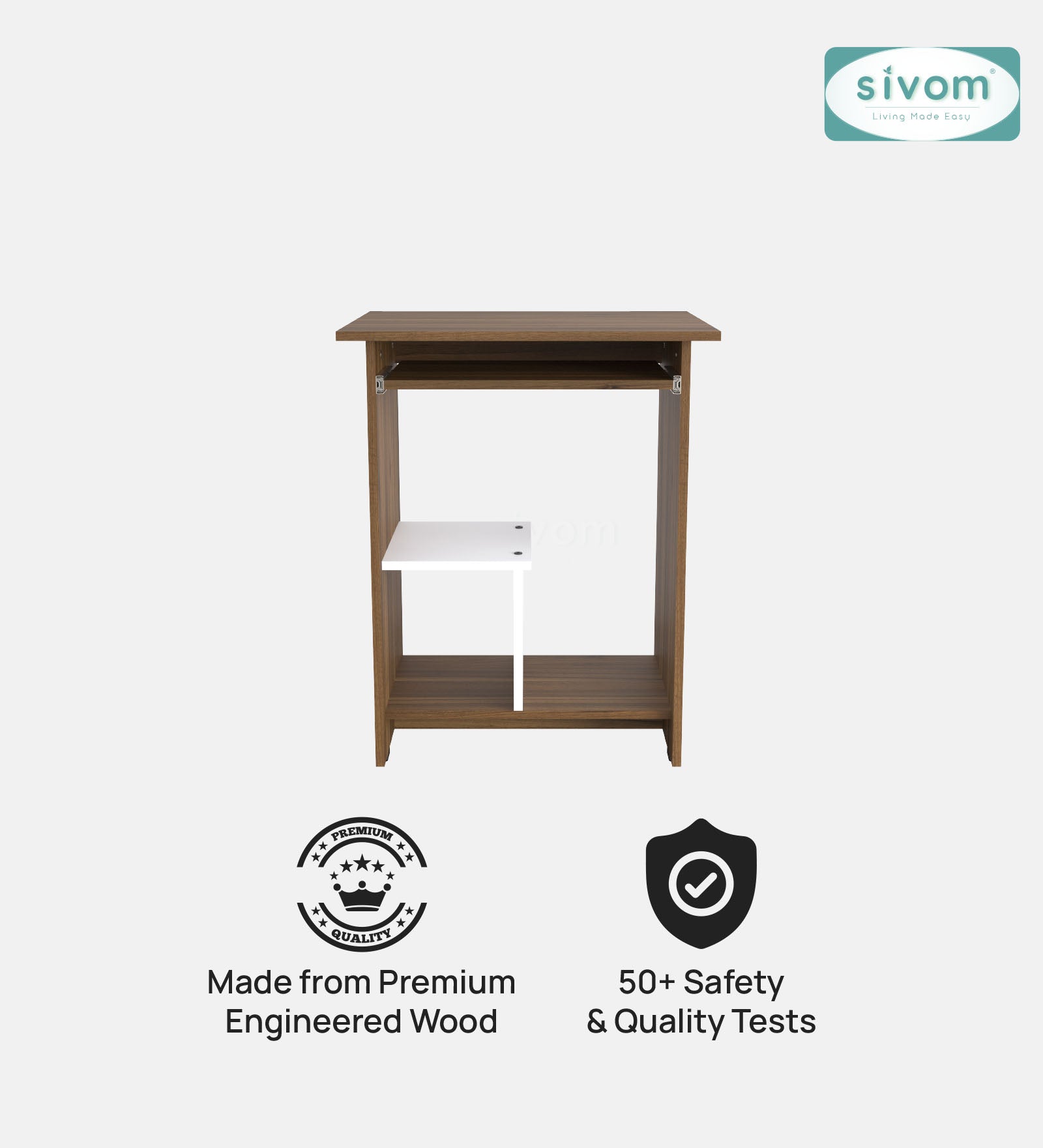 SIVOM Globo Study/Home Office Engineered Wood Computer Desk for Modern Homes | Elegant Design & Premium Finish