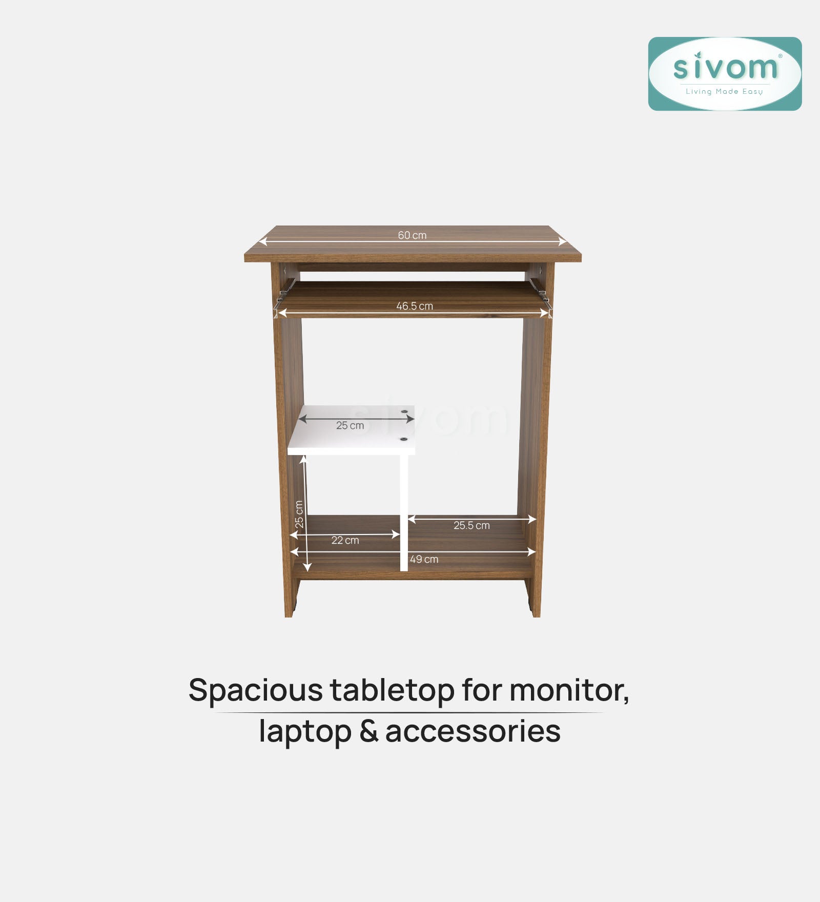 SIVOM Globo Study/Home Office Engineered Wood Computer Desk for Modern Homes | Elegant Design & Premium Finish