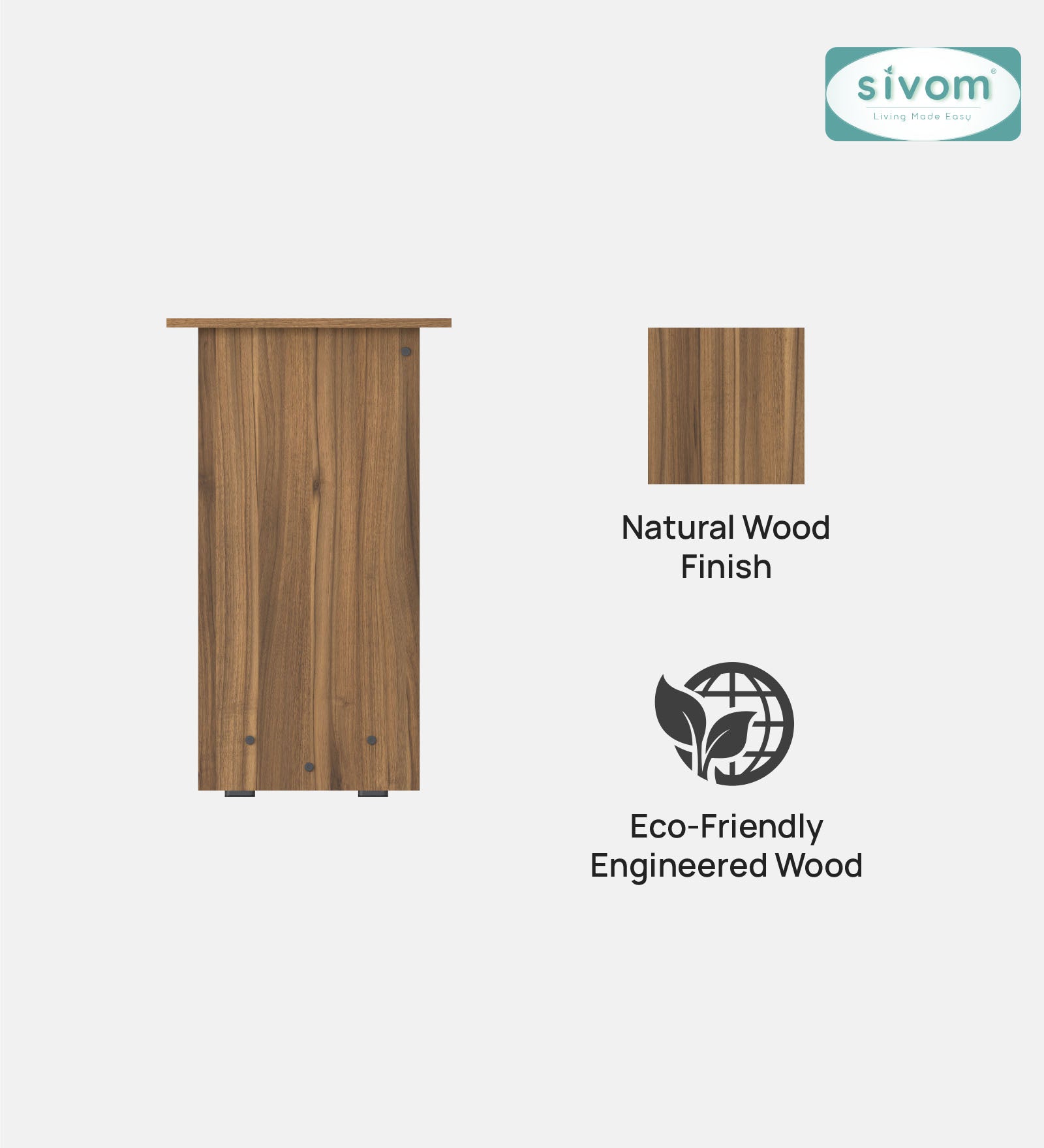SIVOM Globo Study/Home Office Engineered Wood Computer Desk for Modern Homes | Elegant Design & Premium Finish
