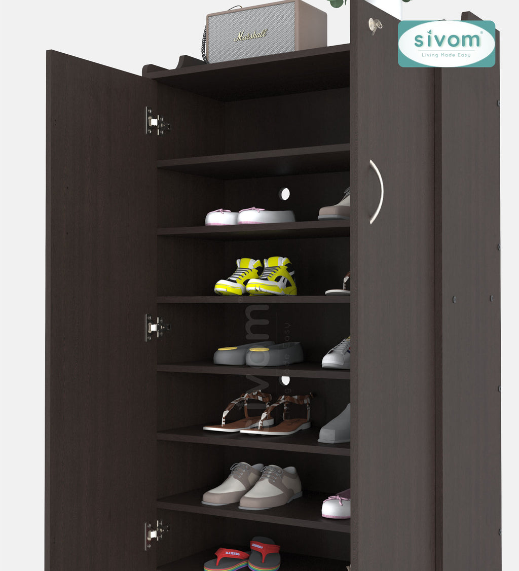 SIVOM Gravity Engineered Wood Shoe Rack (, 4 Shelves, Knock Down) for Modern Homes | Elegant Design & Premium Finish