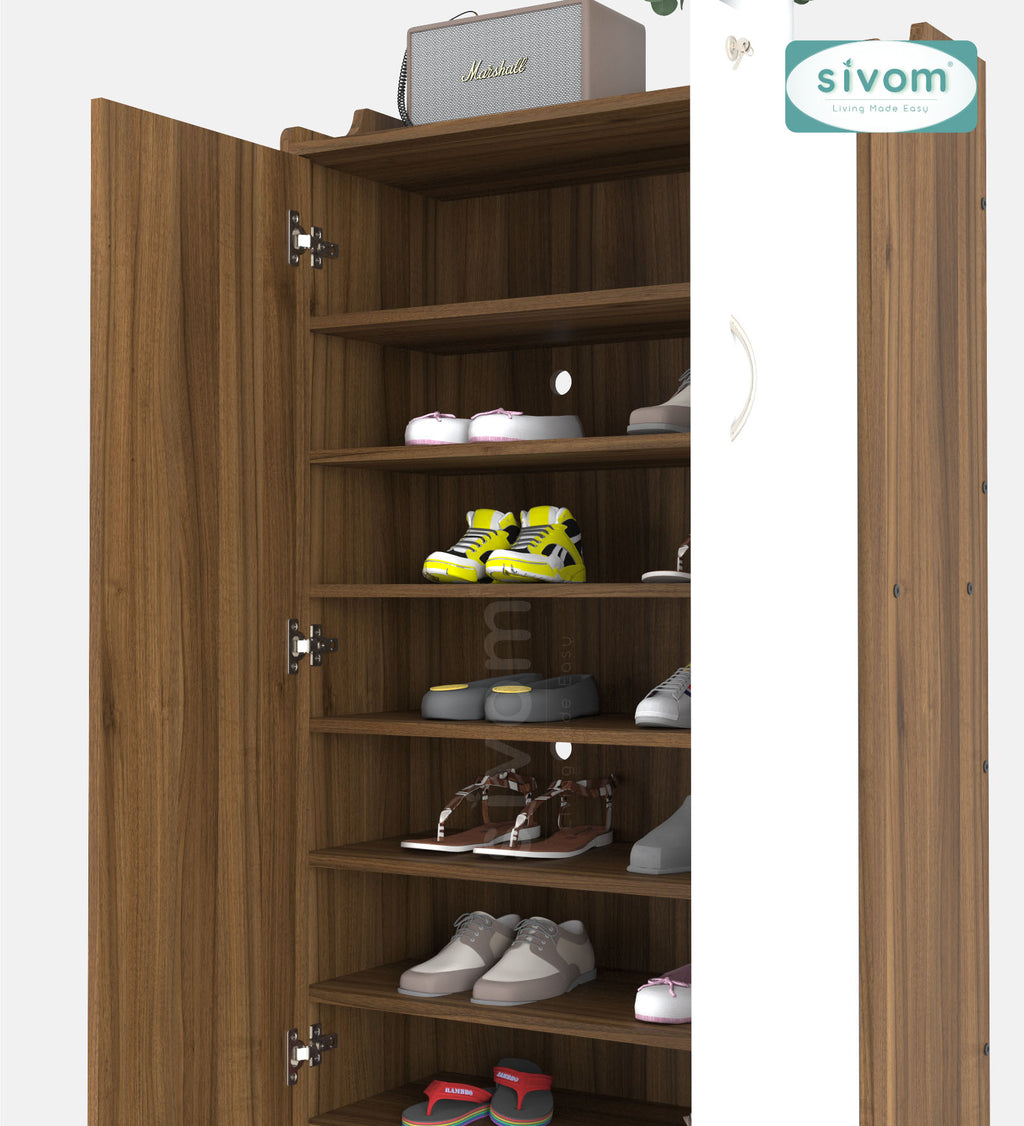 SIVOM Gravity Engineered Wood Shoe Rack (, 4 Shelves, Knock Down) for Modern Homes | Elegant Design & Premium Finish