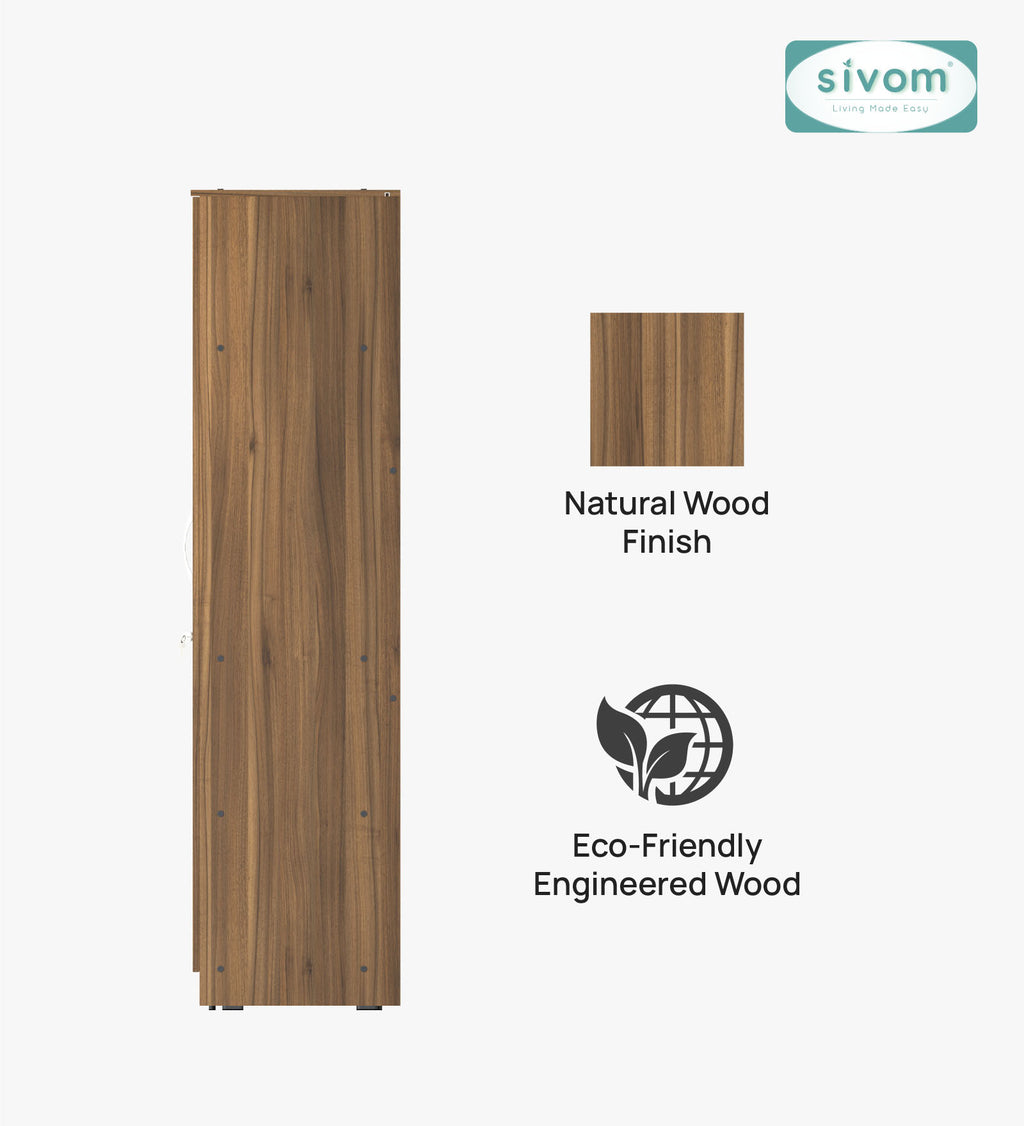 Sivom SIVOM Grover Multipurpose 3 Door Wardrobe / Spacious Shelves with Hanging Rail Engineered Wood 3 Door Wardrobe for Modern Homes | Elegant Design & Premium Finish