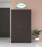 Sivom SIVOM Grover Multipurpose 3 Door Wardrobe / Spacious Shelves with Hanging Rail Engineered Wood 3 Door Wardrobe for Modern Homes | Elegant Design & Premium Finish