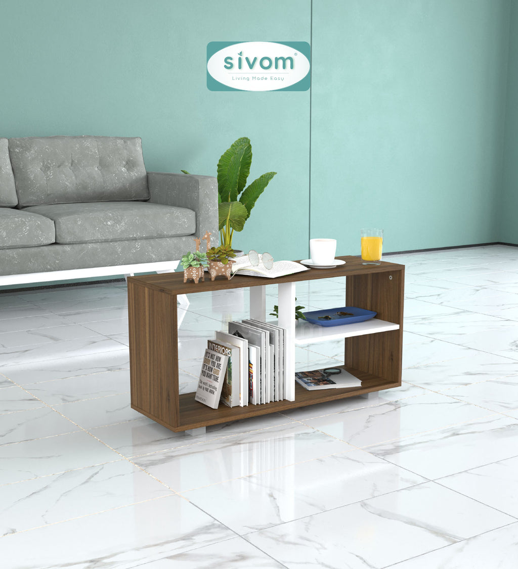 Sivom SIVOM Halen Multipurpose Centre Table / Engineered Wood Coffee Table for Modern Homes | Elegant Design & Premium Finish
