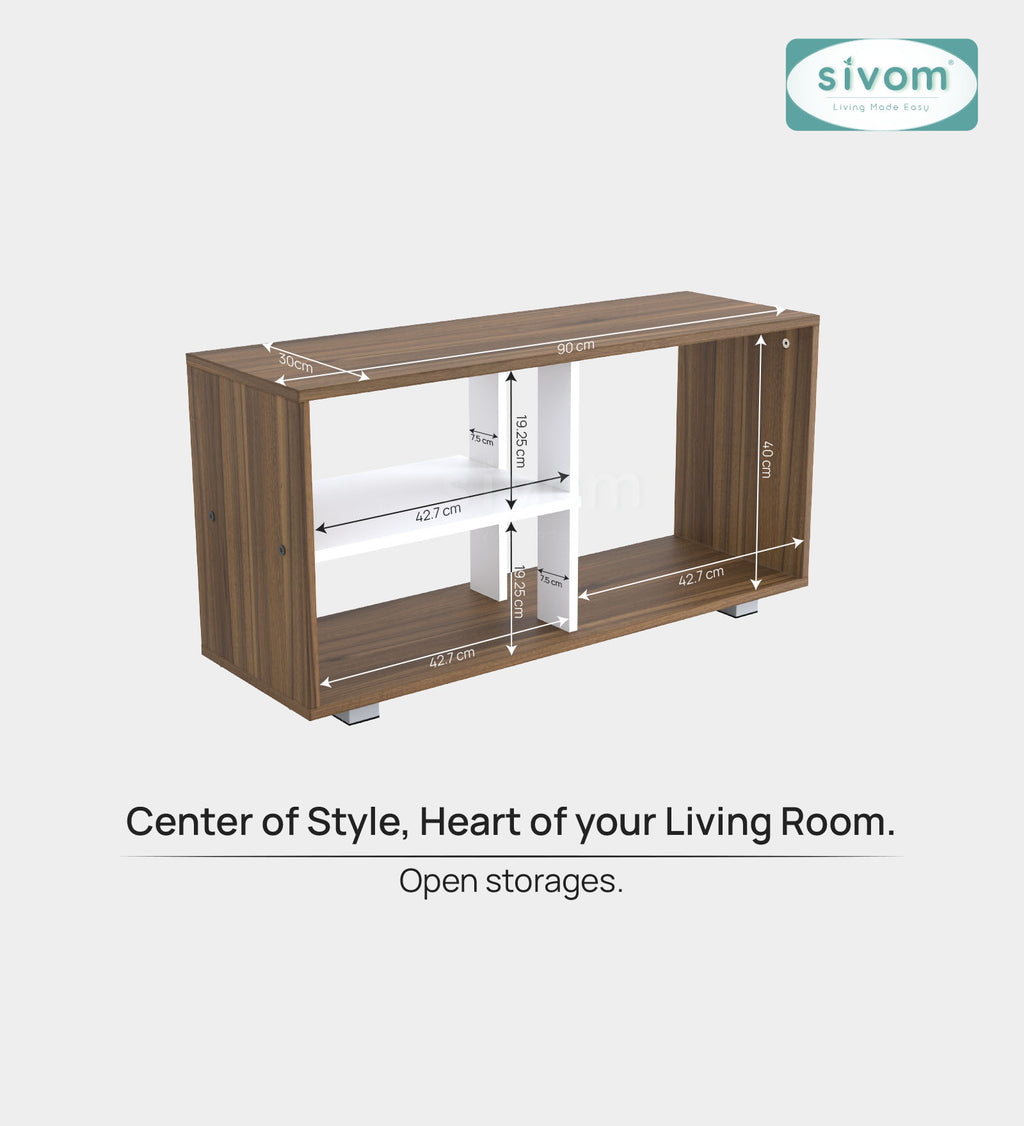 Sivom SIVOM Halen Multipurpose Centre Table / Engineered Wood Coffee Table for Modern Homes | Elegant Design & Premium Finish