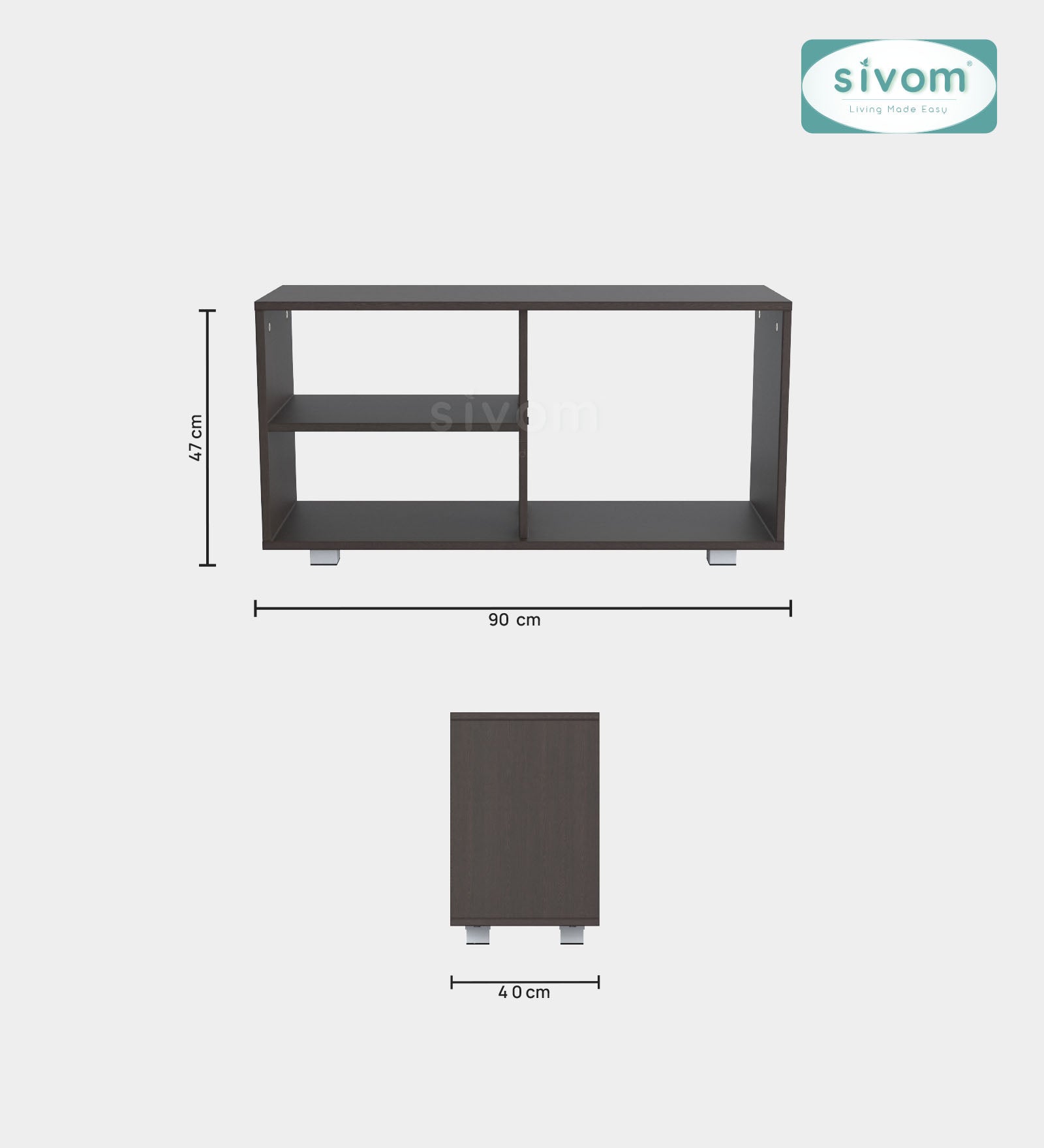 Sivom SIVOM Halen Multipurpose Centre Table / Engineered Wood Coffee Table for Modern Homes | Elegant Design & Premium Finish