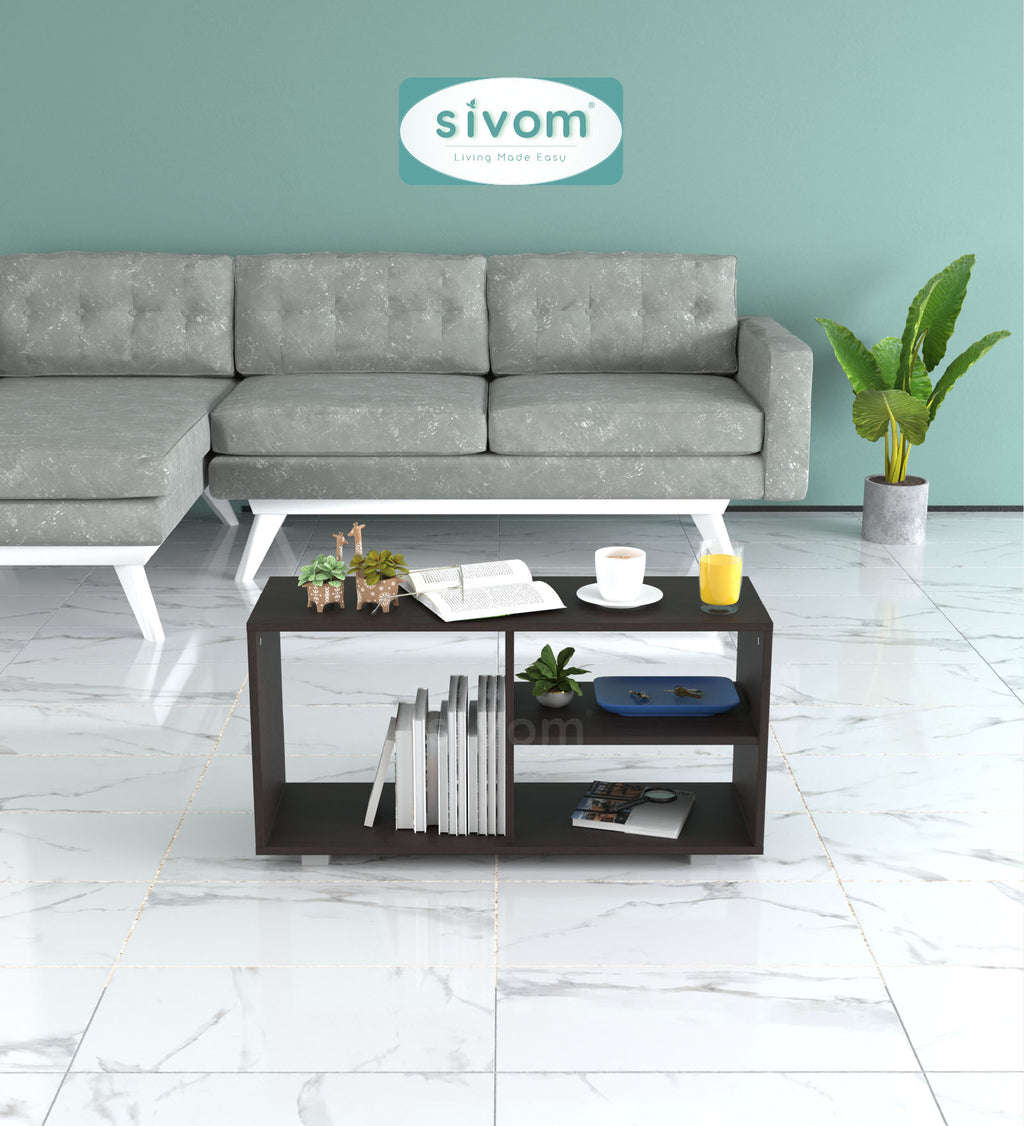 Sivom SIVOM Halen Multipurpose Centre Table / Engineered Wood Coffee Table for Modern Homes | Elegant Design & Premium Finish
