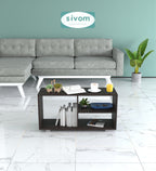 Sivom SIVOM Halen Multipurpose Centre Table / Engineered Wood Coffee Table for Modern Homes | Elegant Design & Premium Finish