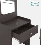 Sivom SIVOM Halo Dressing Table with Stool Engineered Wood Dressing Table for Modern Homes | Elegant Design & Premium Finish