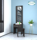 Sivom SIVOM Halo Dressing Table with Stool Engineered Wood Dressing Table for Modern Homes | Elegant Design & Premium Finish