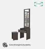 Sivom SIVOM Halo Dressing Table with Stool Engineered Wood Dressing Table for Modern Homes | Elegant Design & Premium Finish