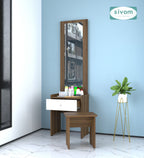 Sivom SIVOM Halo Dressing Table with Stool Engineered Wood Dressing Table for Modern Homes | Elegant Design & Premium Finish
