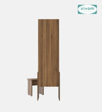 Sivom SIVOM Halo Dressing Table with Stool Engineered Wood Dressing Table for Modern Homes | Elegant Design & Premium Finish