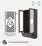 Sivom furniture SIVOM Harmony Home Temple/Pooja Unit/Home Mandir/ Engineered Wood Home Temple (Height: 167, Knock Down) for Modern Homes | Elegant Design & Premium Finish