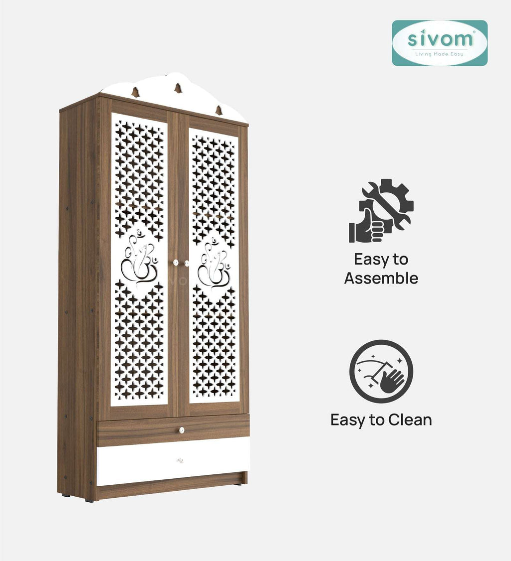 Sivom furniture SIVOM Harmony Home Temple/Pooja Unit/Home Mandir/ Engineered Wood Home Temple (Height: 167, Knock Down) for Modern Homes | Elegant Design & Premium Finish