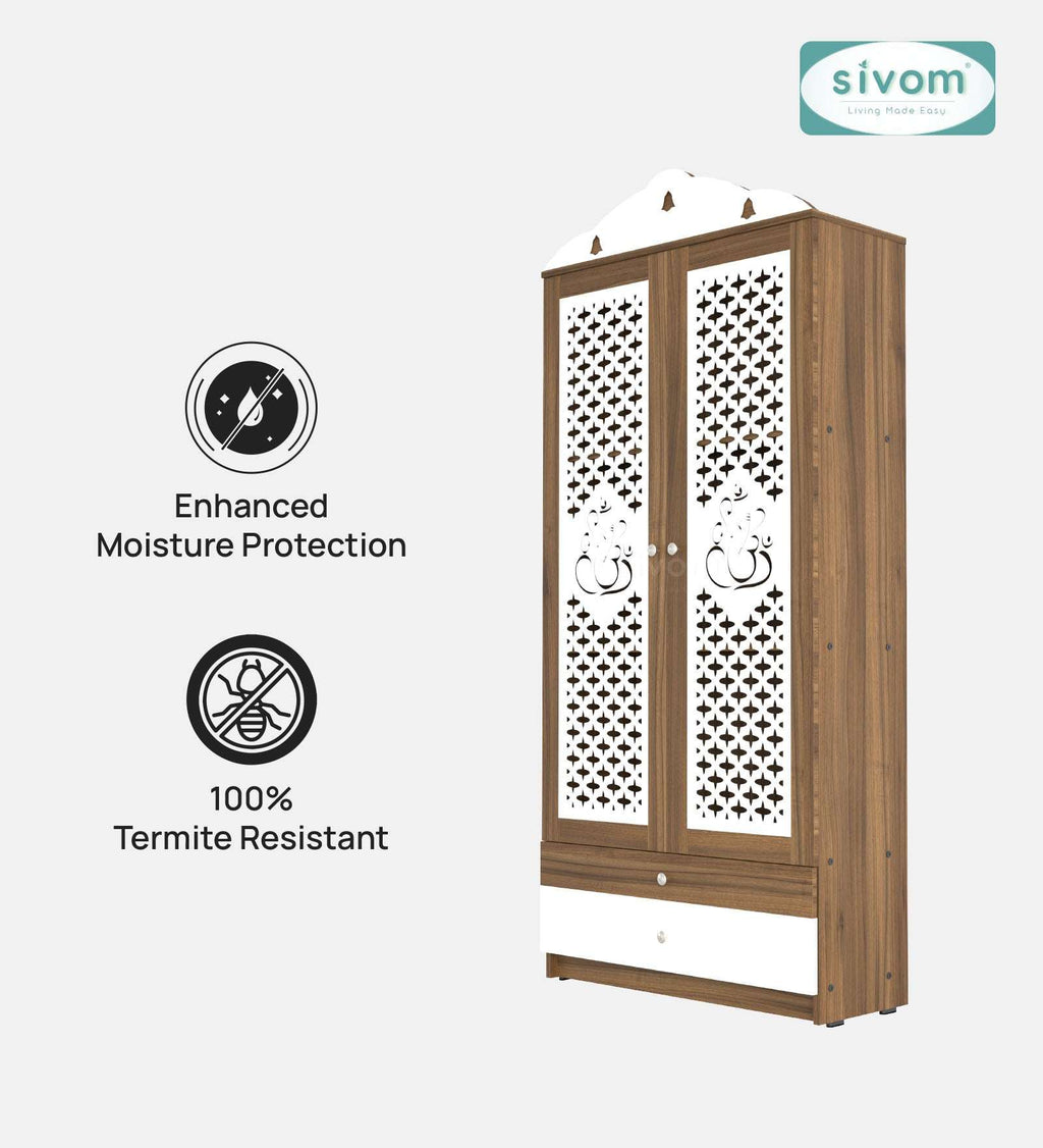 Sivom furniture SIVOM Harmony Home Temple/Pooja Unit/Home Mandir/ Engineered Wood Home Temple (Height: 167, Knock Down) for Modern Homes | Elegant Design & Premium Finish