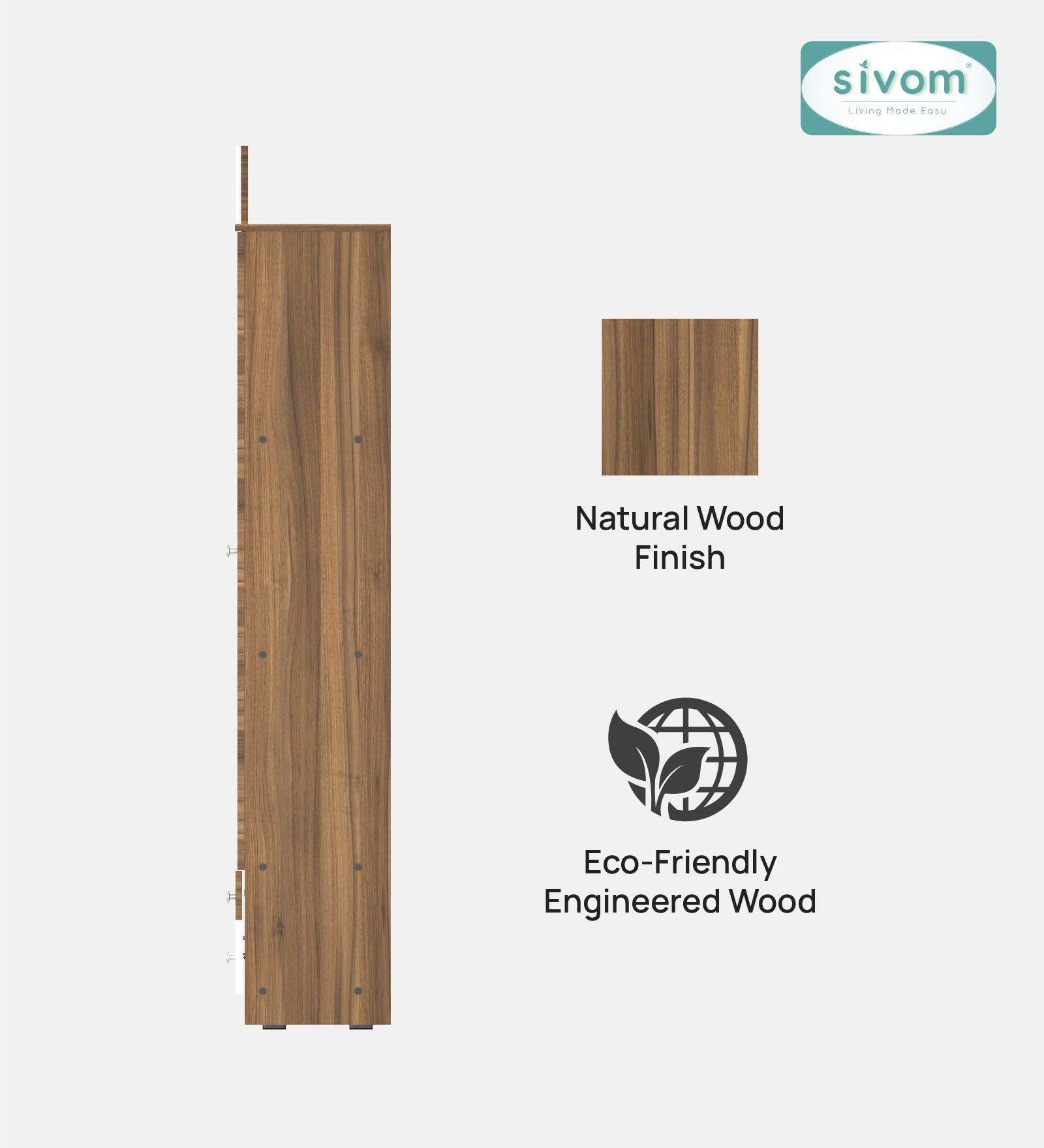 Sivom furniture SIVOM Harmony Home Temple/Pooja Unit/Home Mandir/ Engineered Wood Home Temple (Height: 167, Knock Down) for Modern Homes | Elegant Design & Premium Finish