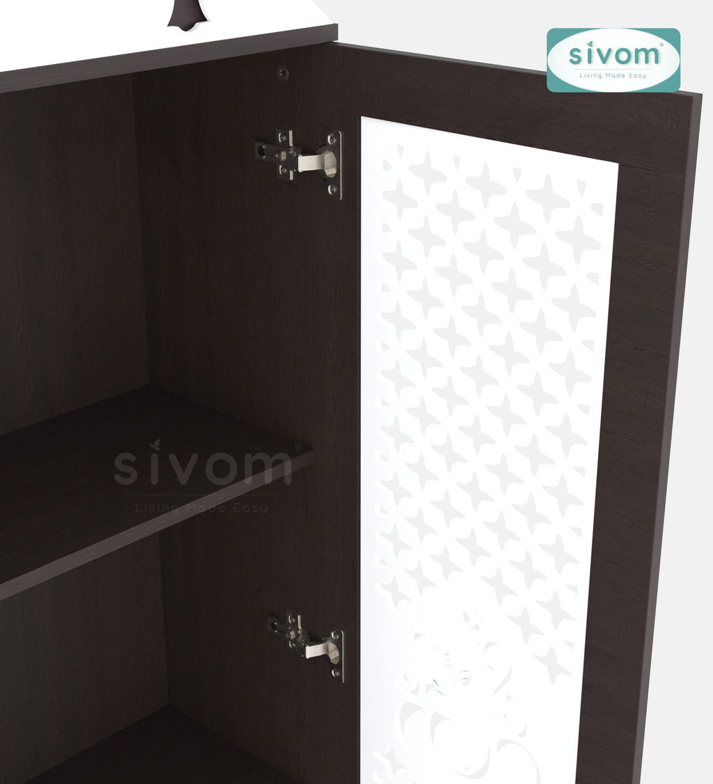 Sivom furniture SIVOM Harmony Home Temple/Pooja Unit/Home Mandir/ Engineered Wood Home Temple (Height: 167, Knock Down) for Modern Homes | Elegant Design & Premium Finish