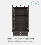 Sivom furniture SIVOM Harmony Home Temple/Pooja Unit/Home Mandir/ Engineered Wood Home Temple (Height: 167, Knock Down) for Modern Homes | Elegant Design & Premium Finish