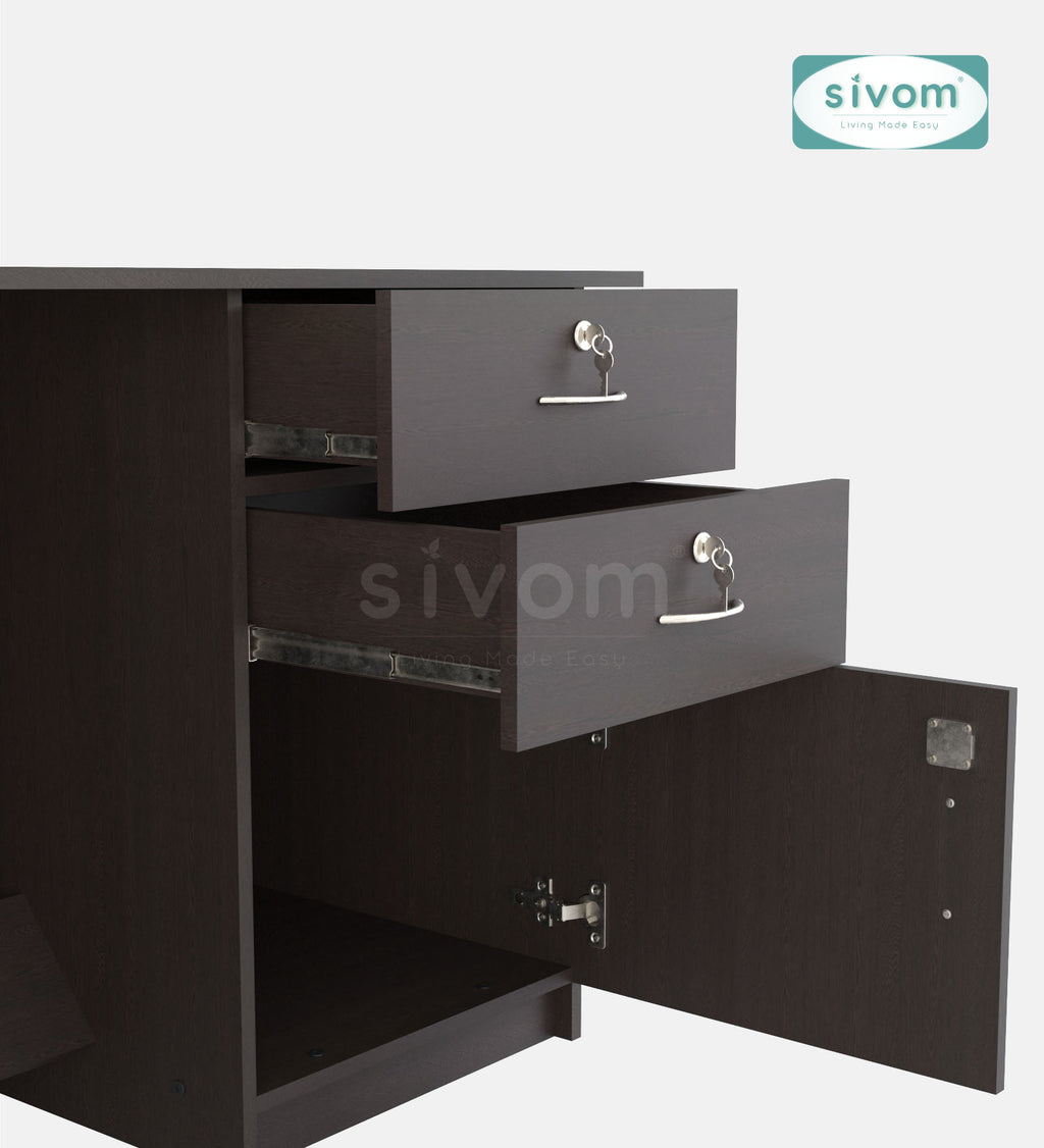 SIVOM Heads Engineered Wood Executive Desk | Elegant Design & Premium Finish