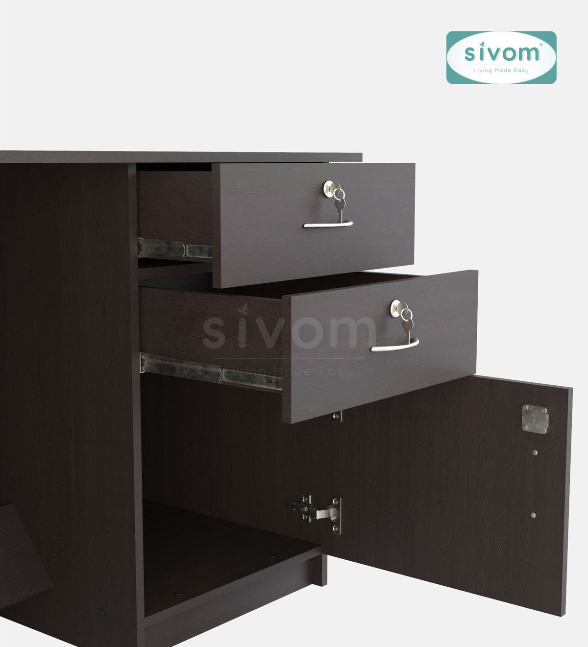 SIVOM Heads Engineered Wood Executive Desk | Elegant Design & Premium Finish
