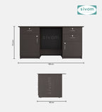SIVOM Heads Engineered Wood Executive Desk | Elegant Design & Premium Finish