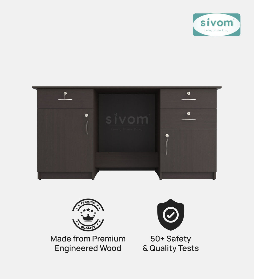 SIVOM Heads Engineered Wood Executive Desk | Elegant Design & Premium Finish