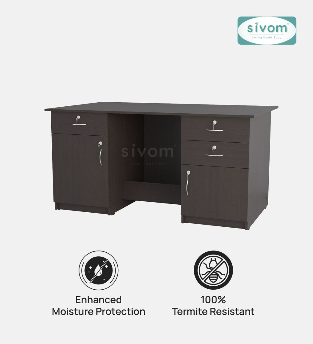 SIVOM Heads Engineered Wood Executive Desk | Elegant Design & Premium Finish