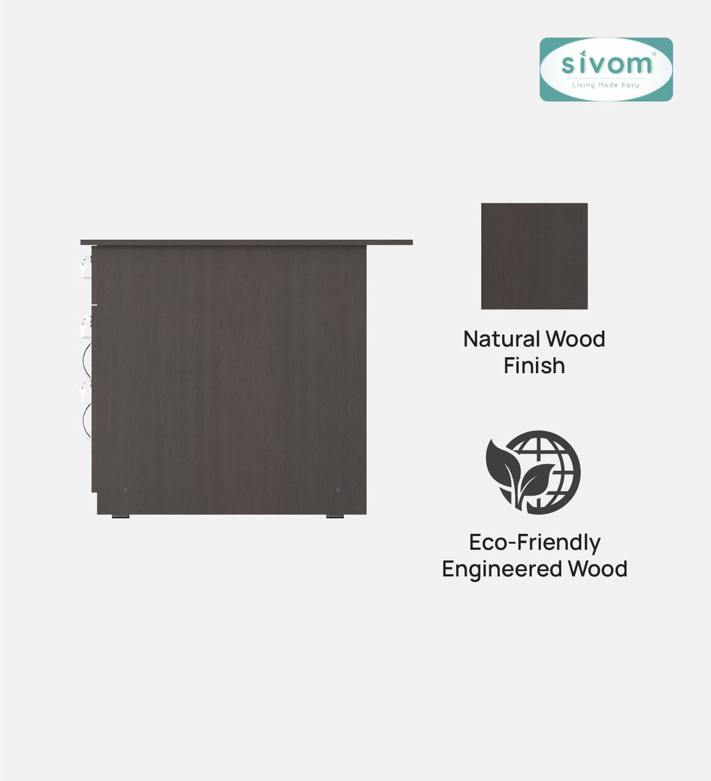SIVOM Heads Engineered Wood Executive Desk | Elegant Design & Premium Finish