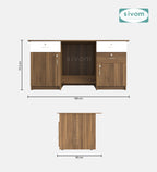 SIVOM Heads Engineered Wood Executive Desk | Elegant Design & Premium Finish