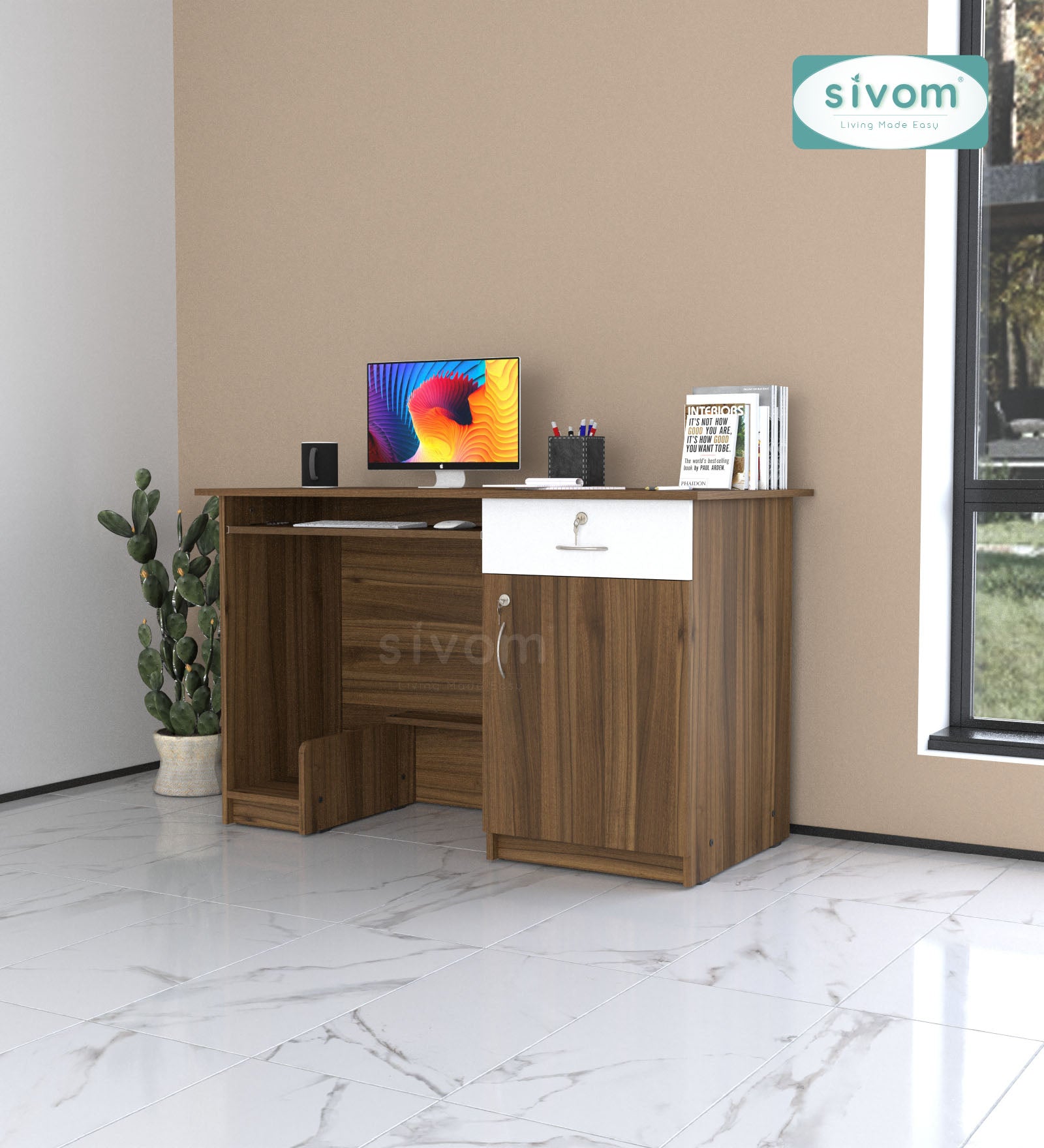 Sivom furniture SIVOM Hela Study/Home Office Engineered Wood Computer Desk for Modern Homes | Elegant Design & Premium Finish (Copy) (Copy)