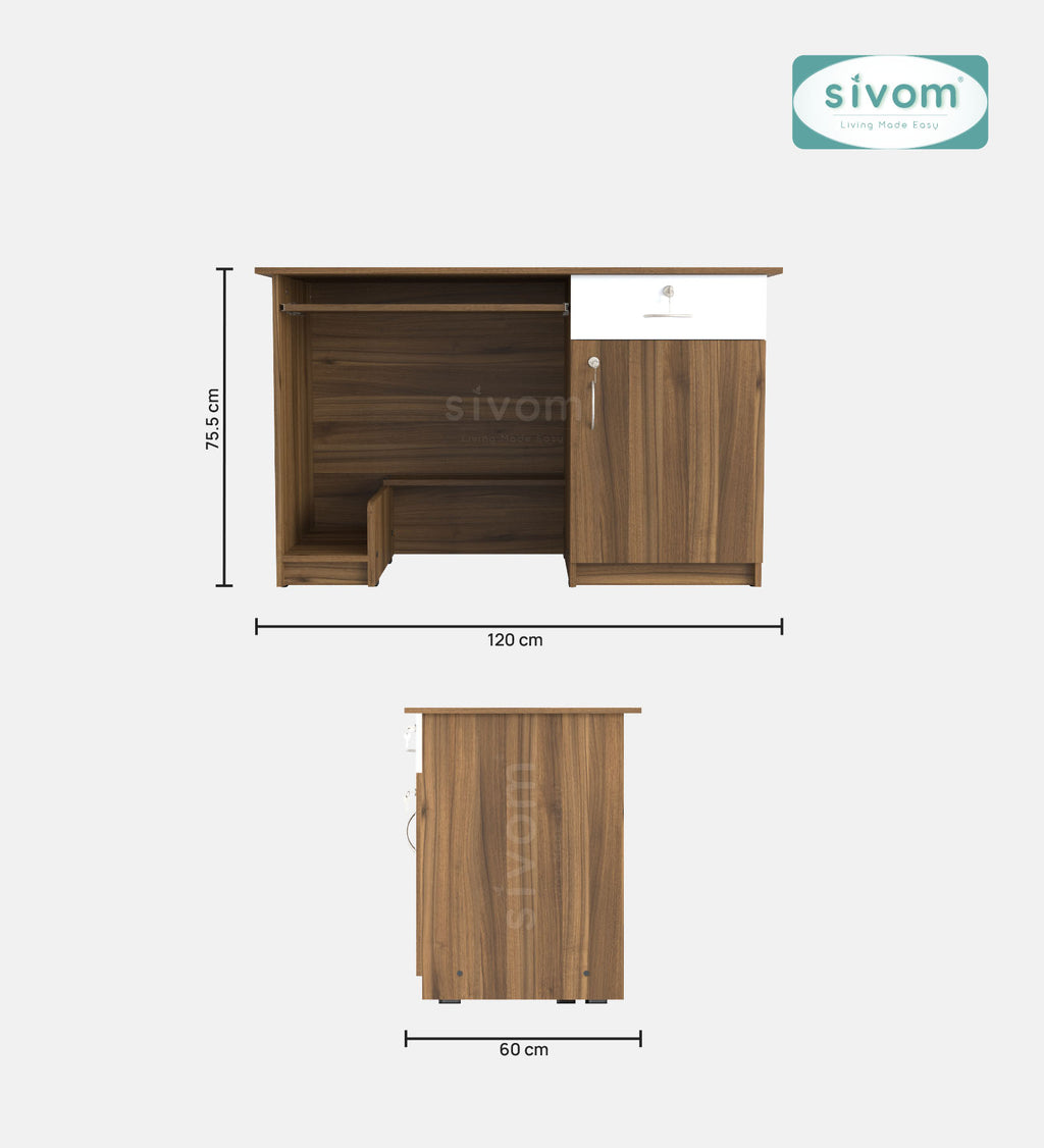Sivom furniture SIVOM Hela Study/Home Office Engineered Wood Computer Desk for Modern Homes | Elegant Design & Premium Finish (Copy) (Copy)