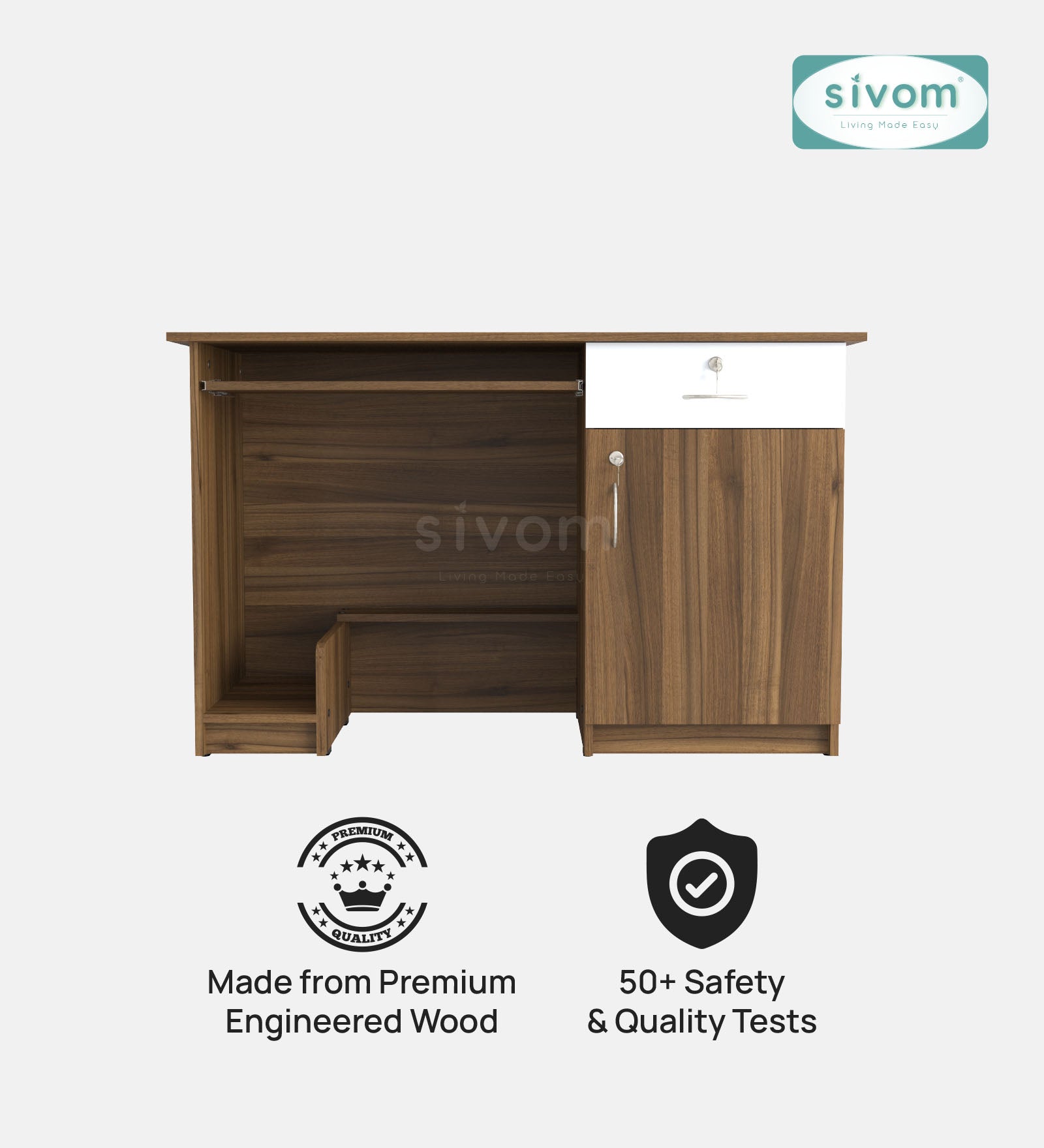 Sivom furniture SIVOM Hela Study/Home Office Engineered Wood Computer Desk for Modern Homes | Elegant Design & Premium Finish (Copy) (Copy)
