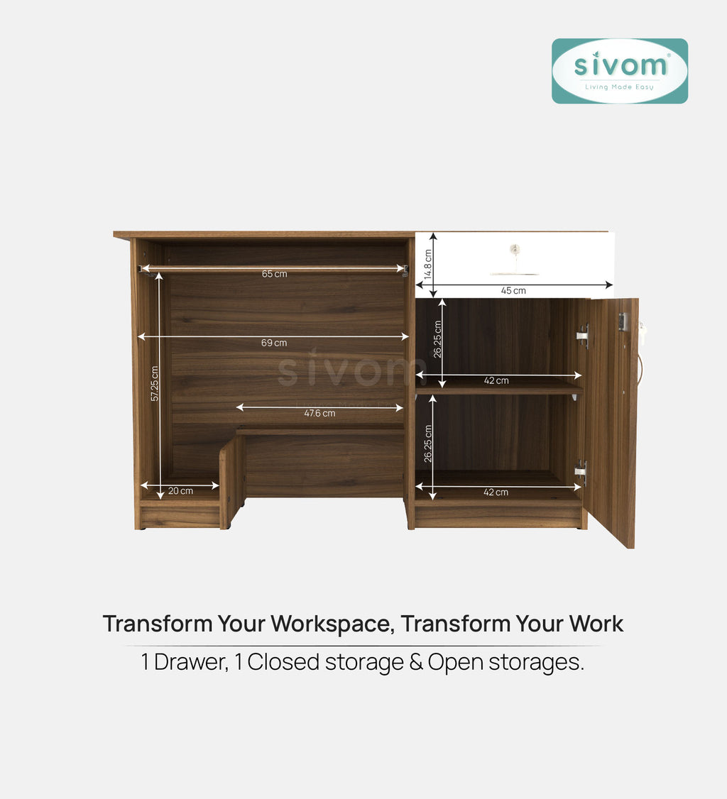 Sivom furniture SIVOM Hela Study/Home Office Engineered Wood Computer Desk for Modern Homes | Elegant Design & Premium Finish (Copy) (Copy)