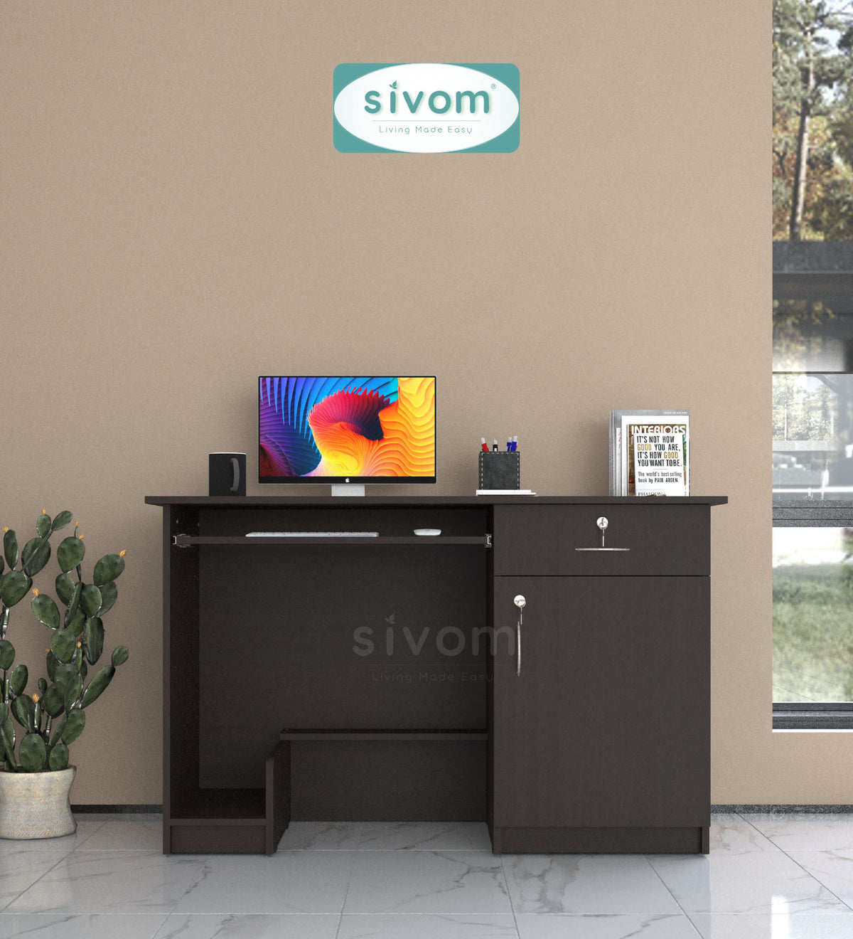 Sivom furniture SIVOM Hela Study/Home Office Engineered Wood Computer Desk for Modern Homes | Elegant Design & Premium Finish (Copy) (Copy)