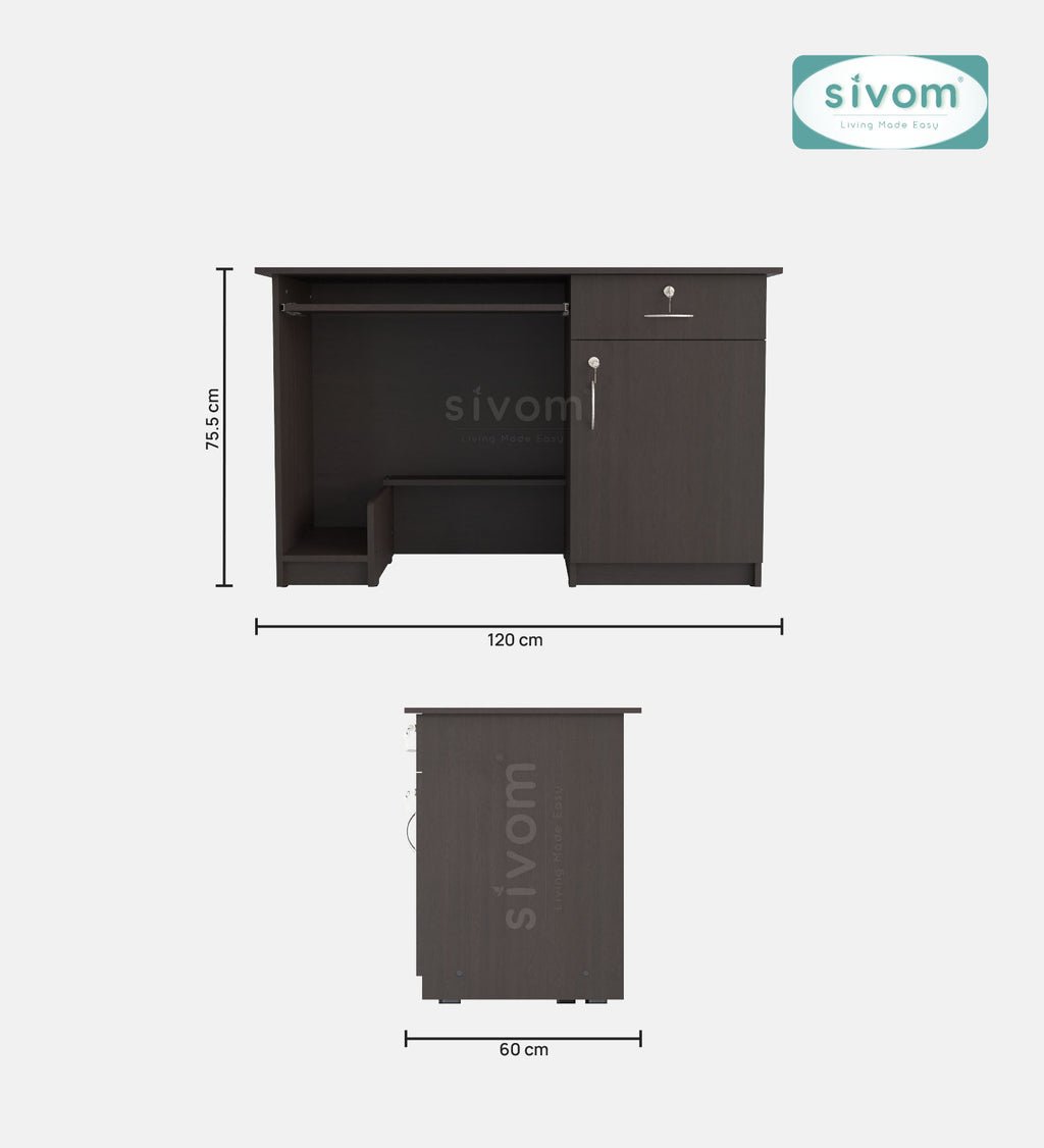 Sivom furniture SIVOM Hela Study/Home Office Engineered Wood Computer Desk for Modern Homes | Elegant Design & Premium Finish (Copy) (Copy)