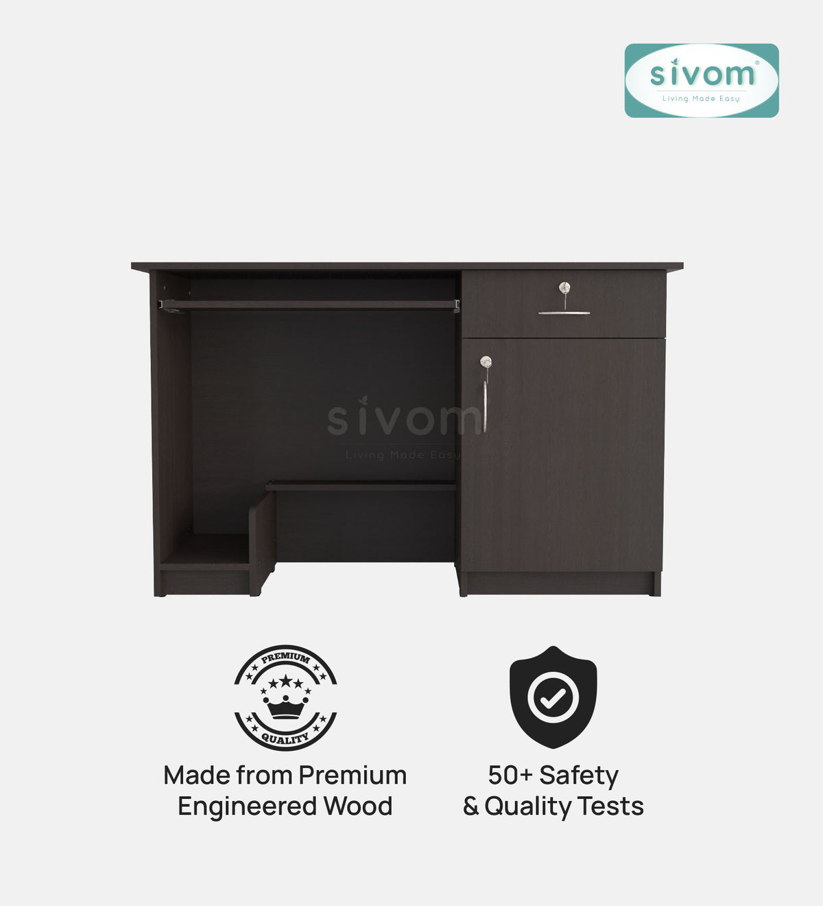 Sivom furniture SIVOM Hela Study/Home Office Engineered Wood Computer Desk for Modern Homes | Elegant Design & Premium Finish (Copy) (Copy)