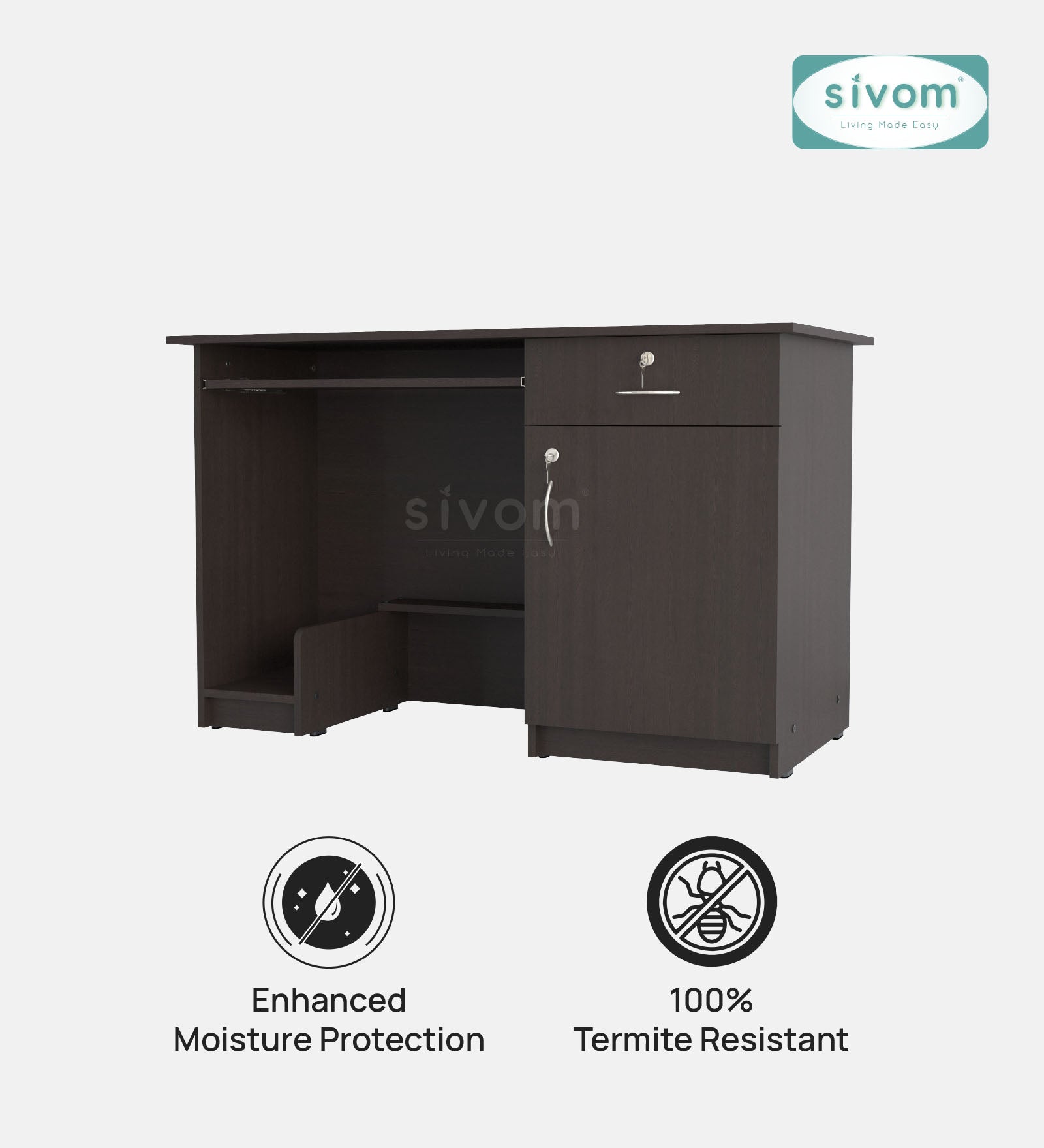 Sivom furniture SIVOM Hela Study/Home Office Engineered Wood Computer Desk for Modern Homes | Elegant Design & Premium Finish (Copy) (Copy)