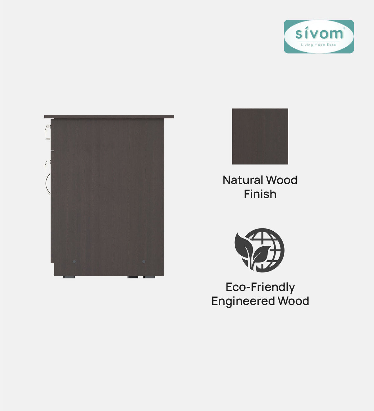 Sivom furniture SIVOM Hela Study/Home Office Engineered Wood Computer Desk for Modern Homes | Elegant Design & Premium Finish (Copy) (Copy)